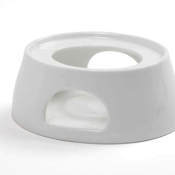 Porcelain Gravy Sauce Boat with Stand and Candle - Picture 5 of 6